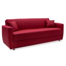 
        Kαναπές κρεβάτι Majesty pakoworld 3θέσιος ύφασμα κόκκιν