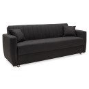 
        Kαναπές κρεβάτι Majesty pakoworld 3θέσιος ύφασμα μαύρο 