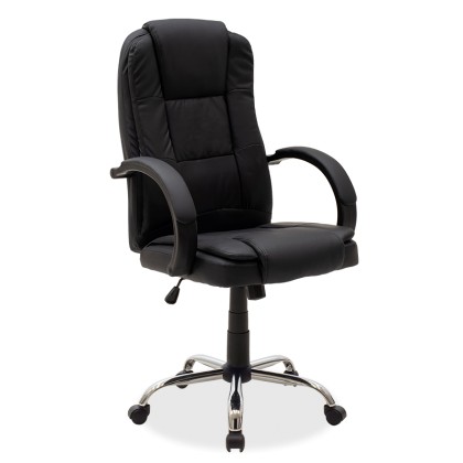 
        Καρέκλα γραφείου διευθυντή Cara pakoworld pu χρώμα μαύρ