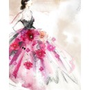 
        Πίνακας με STRASS, Φόρεμα με λουλούδια, 40x50 εκ . W-97