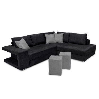 
        Γωνιακός καναπές-κρεβάτι αριστερή γωνία-σκαμπό Karna pa