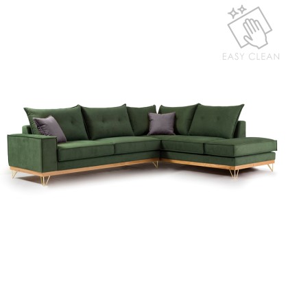 
        Γωνιακός καναπές αριστερή γωνία Luxury II pakoworld ύφα