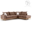 
        Γωνιακός καναπές αριστερή γωνία Luxury II pakoworld ύφα