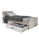 
        Κρεβάτι Μονό LITTLE Χρώμα σκούρο Sonoma με Λευκό 90x200