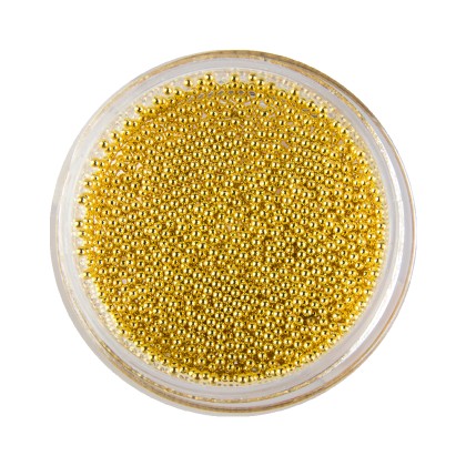 χαβιάρι 0.8mm γιά διακόσμηση νυχιών Net Wt 4gr χρώμα χρυσό