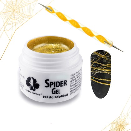 SPIDER GEL 3ml ( εφέ αράχνης) γιά διακόσμηση νυχιών χρώμα dark g