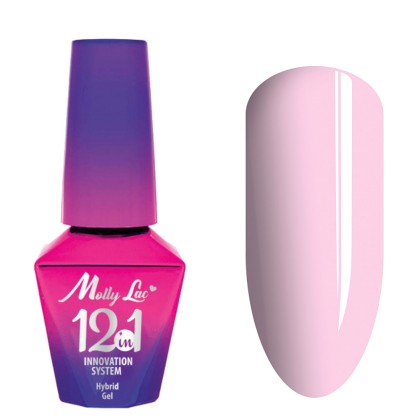 MOLLY LAC 12IN1 HYBRID GEL 10ML ΠΡΟΪΟΝ ΜΕ 12 ΙΔΙΟΤΗΤΕΣ PINK COLO