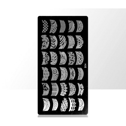 πλατό σφραγίδας μεταλλικό 12cm x 6 cm - Nail Stamping Plates ΣΒ0