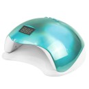 λάμπα νυχιών (φουρνάκι) UV-led 48 watt χρώμα turquoise holograph
