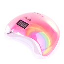 λάμπα νυχιών (φουρνάκι) UV-led 48 watt χρώμα  pink holographic (
