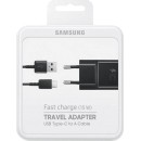 Samsung USB Type-C Cable & Wall Adapter Μαύρο (EP-TA20EBECGWW) +