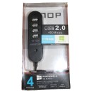 USB HUB 2.0 4 Port Power+Magnet Hub U2-07 IE Top Black + ΔΩΡΟ TO