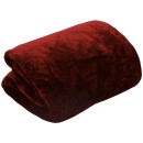 Κουβέρτα Βελουτέ Υπέρδιπλη Velour Blankets Solid Bordeaux Anna R