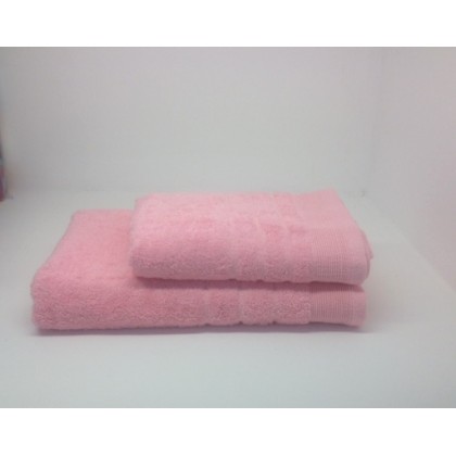 Πετσέτες Σετ Solid 500gsm Pink 100% Cotton Combed Blanc de Blanc