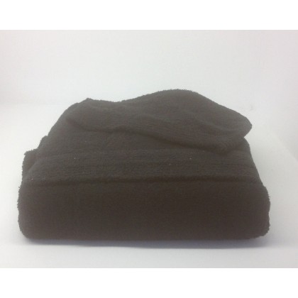 Μπουρνούζι Με Κουκούλα Solid Black 430gsm 100% Cotton Combed Bla