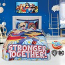 Πάπλωμα Μονό Σετ DC Super Hero Girls 5005 Stronger Together Cott