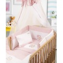 Κουνουπιέρα Κούνιας Baby Bed My Angel 09 White-Pink Με Κέντημα C