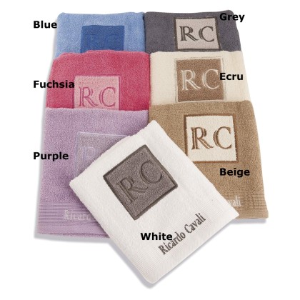 Πετσέτες Σετ Bath Towels Ricardo Cavali Με Κέντημα Cotton Dimcol