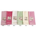 Πετσέτες Σετ Bath Towels Vintage Flower 02 Με Κέντημα Cotton Dim