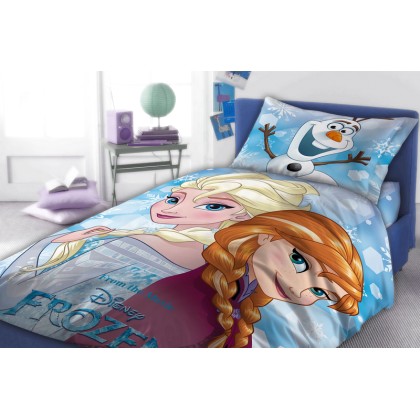Κουβερλί Παιδικό Μονό Σετ Disney Digital Print Frozen 500 Cotton