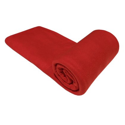 Κουβέρτα Fleece Διπλή Solid Red ΚΟΜΒΟΣ (150x210) 1Τεμ