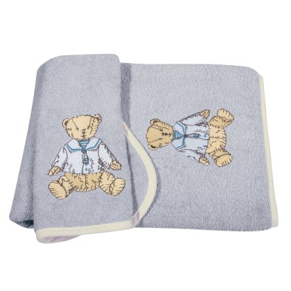 Πετσέτες Βρεφικές Με κέντημα Σετ Essential Baby 2937 Cotton Polo