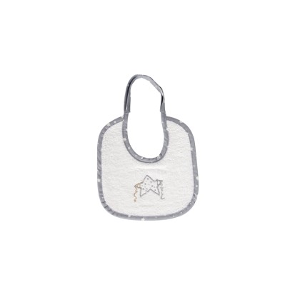 Σαλιάρα Βρεφική Με Κέντημα Baby Αστέρι 124 Cotton Dimcol (19x24)