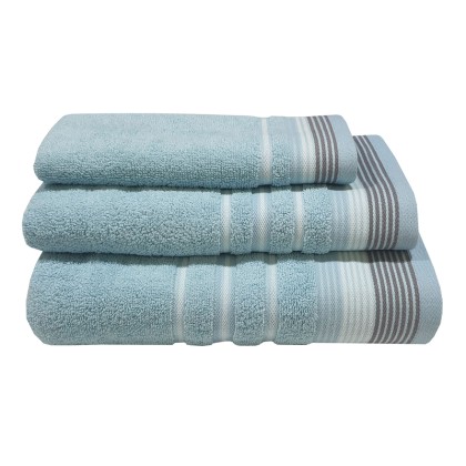 Πετσέτα Σώματος Bath Towels Satin Stripe Petrol Cotton ΚΟΜΒΟΣ (7
