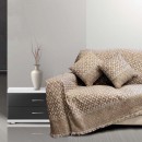 Ριχτάρι Τριθέσιου Sofa Throws Toulouse Beige Chenille Jacquard S
