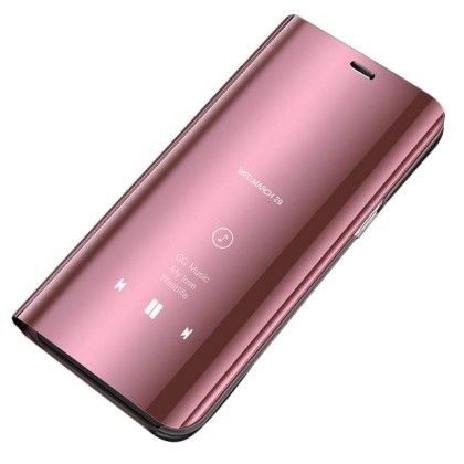 Clear View Case cover for Huawei P Smart 2019 pink