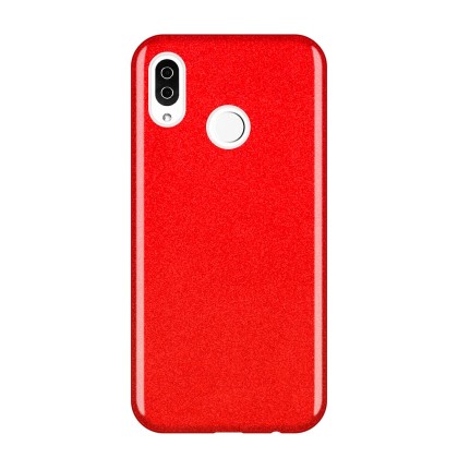 Wozinsky Glitter Case Shining Cover for Samsung Galaxy A50 red