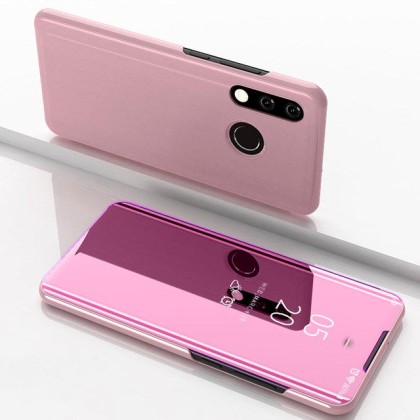 Clear View Case cover for Huawei Y7 2019 / Y7 Prime 2019 pink