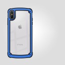 Solid Frame PC Case with TPU Bumper for iPhone XS / X blue