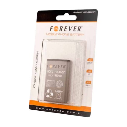 FOREVER BATTERY LIKE BL-5F FOR NOKIA 3110 CLASSIC/N70/N91 1050mA