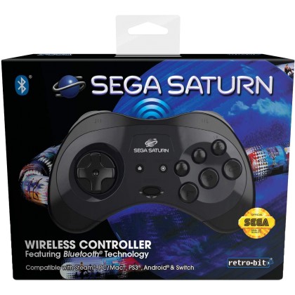 Retro-Bit Official SEGA Saturn Wireless Controller with Bluetoot