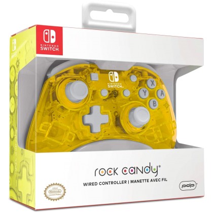 PDP Rock Candy Wired Mini Controller (Pineapple-Pop) /Switch