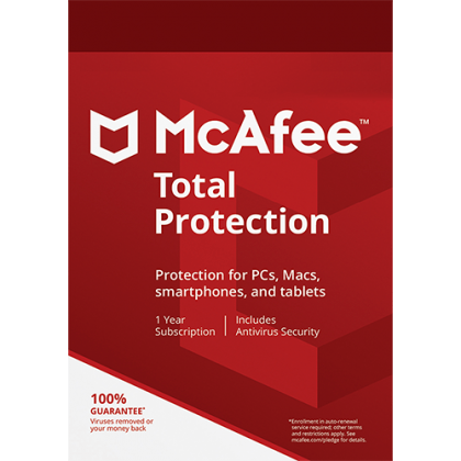 McAfee Total Protection 2020 1 Device, 3 Years, ESD