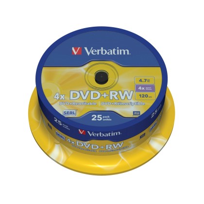 Verbatim Verb DVD+RW 4x 4.7GB 25P CB 4348
