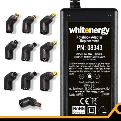Whitenergy Universal automatic notebook power adapter 90W