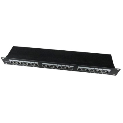 Gembird Patch Panel 24 Ports 1U 19 '' Cat.6 shield with cable or