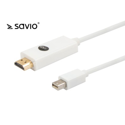 Elmak SAVIO CL-83 mini DisplayPort M cable - HDMI AM, gold plate