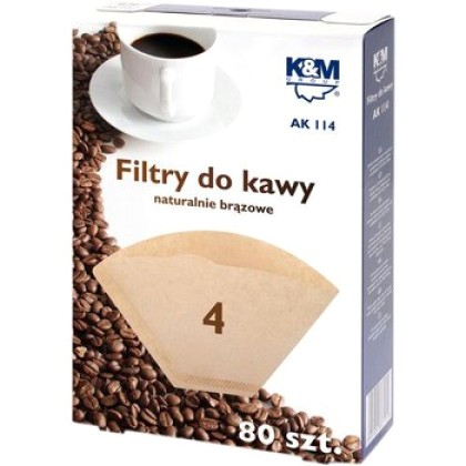 K&M Coffee filtres, size 4, 80 AK 114