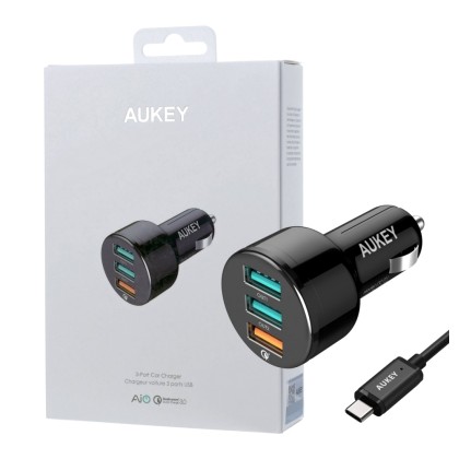 AUKEY CC-T11 Car Charge r 3xUSB Quick Charge 3.0