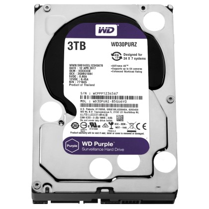 Western Digital HDD Purple 3TB 3,5'' 64MB SATAIII/5400rp