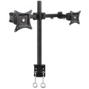 Techly Double twin desk LED/L D monitor arm 13-27 inch Black