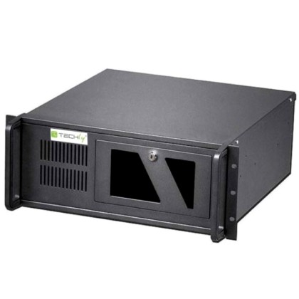 Techly PC Case ATX Rack 19 inch 4U, black