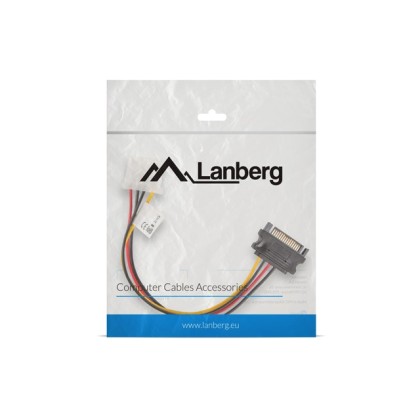 LANBERG Power cable SATA - Molex M/F 15cm