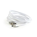 Gembird Cotton braided USB Type C cable/1.8m/silver