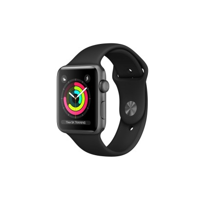 Apple Watch Series 3 GPS, 38mm Space Grey Aluminium Case with Bl