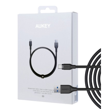 AUKEY CB-AC2 Black nylon quick cable Quick Charge | FCP | AFC | 
